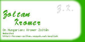 zoltan kromer business card